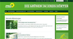 Desktop Screenshot of gruene-hoexter.de